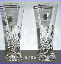 Waterford Crystal Lismore Pilsner Beer Set of 2 Glasses 8.25H #142050 New