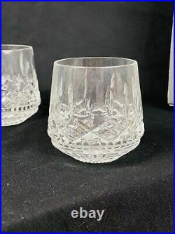 Waterford Crystal Lismore ROLY POLY Old Fashioned Rocks Glass Tumblers Set 4 Box