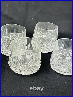 Waterford Crystal Lismore ROLY POLY Old Fashioned Rocks Glass Tumblers Set 4 Box