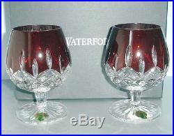 Waterford Crystal Lismore Red Brandy SET of 2 #40014974 New
