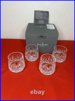 Waterford Crystal Lismore Roly Poly Glasses Tumblers Box Stickers New Set Of 4
