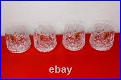 Waterford Crystal Lismore Roly Poly Glasses Tumblers Box Stickers New Set Of 4