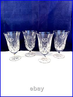 Waterford Crystal Lismore Set 4 Iced Tea Glass 1977 Att Pebble Beach Proam Xlnt