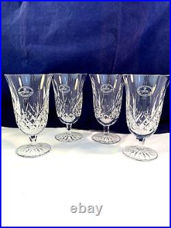 Waterford Crystal Lismore Set 4 Iced Tea Glass 1977 Att Pebble Beach Proam Xlnt