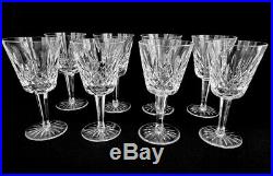 Waterford Crystal Lismore Set of 8 Claret Wine Glasses, 5 7/8 Tall Excellent