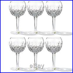 Waterford Crystal Lismore Set of Six 10 oz Balloon Wine Glasses NEW