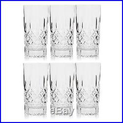 Waterford Crystal Lismore Set of Six 12 oz Diamond Cut Highball Glasses NEW