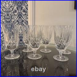 Waterford Crystal Lismore Stemmed Footed Iced Tea Beverage Set 6 Used Once MINT