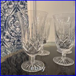 Waterford Crystal Lismore Stemmed Footed Iced Tea Beverage Set 6 Used Once MINT
