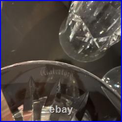 Waterford Crystal Lismore Stemmed Footed Iced Tea Beverage Set 6 Used Once MINT