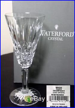 Waterford Crystal MAEVE Champagne Flutes Set /4 - NEW in BOX, Made in IRELAND