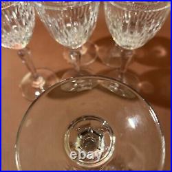 Waterford Crystal Marquis HANOVER Platinum Rim Wine Glasses Set of 6 Beautiful