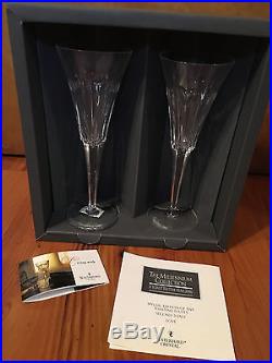Waterford Crystal Millenium Collection Toasting Flutes Complete Set New in Boxes