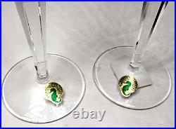 Waterford Crystal Millennium Champagne Toasting Flute LOVE HEARTS Glass Set Pair