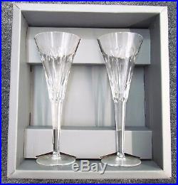 Waterford Crystal Millennium Collection 5 Set Toasting Flutes & Champagne Bucket