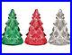 Waterford Crystal Mini Christmas Tree 3 Piece Set Red Green & Clear 40034374 New