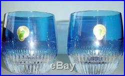 Waterford Crystal Mixology Argon BLUE Tumbler DOF Set Of 2 New In Box