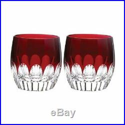 Waterford Crystal Mixology TALON RUBY RED SET/2 Tumbler/Double Old Fashioned