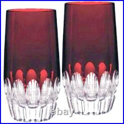 Waterford Crystal Mixology Talon Red Highball Set of 2 Glasses 162826 New In Box