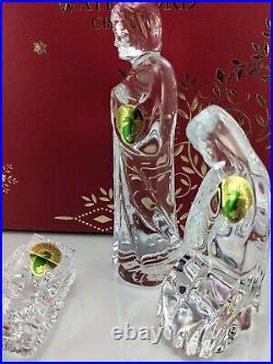 Waterford Crystal Nativity Holy Family 3 pc set Signed Baby Jesus, Mary, Joseph