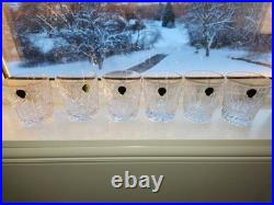 Waterford Crystal Pattern of the Sea Double Old Fashioned Glass Set of 6