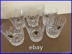 Waterford Crystal Pattern of the Sea Double Old Fashioned Glass Set of 6