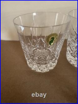 Waterford Crystal Pattern of the Sea Double Old Fashioned Glass Set of 6
