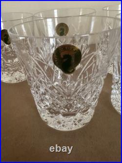 Waterford Crystal Pattern of the Sea Double Old Fashioned Glass Set of 6