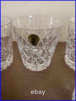 Waterford Crystal Pattern of the Sea Double Old Fashioned Glass Set of 6