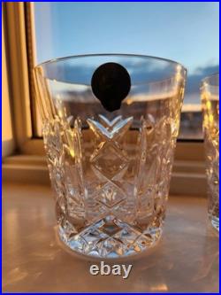 Waterford Crystal Pattern of the Sea Double Old Fashioned Glass Set of 6