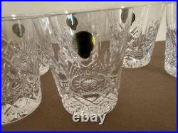 Waterford Crystal Pattern of the Sea Double Old Fashioned Glass Set of 6