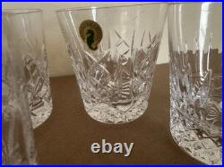 Waterford Crystal Pattern of the Sea Double Old Fashioned Glass Set of 6