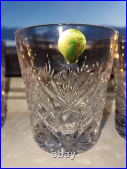 Waterford Crystal Pattern of the Sea Double Old Fashioned Glass Set of 6