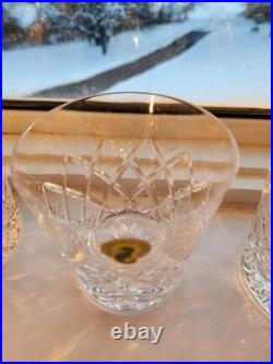 Waterford Crystal Pattern of the Sea Double Old Fashioned Glass Set of 6