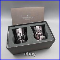 Waterford Crystal SIMPLY LILAC Double Old Fashioned Glasses Set of Two