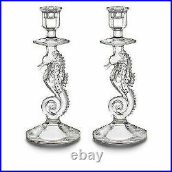 Waterford Crystal Seahorse Set of 2 11.5 Candlesticks