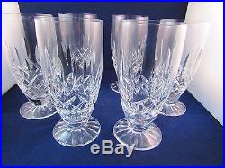 Waterford Crystal Set Of 6 Lismore Footed Iced Tea Glasses 6 1/2 14 Oz