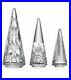 Waterford Crystal Set of 3 Christmas Trees Sculpture/Paperweight! NIB
