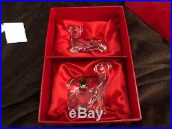Waterford Crystal Sheep Lamb Pair Set Nativity Collection in BOX 285317002 (W1)