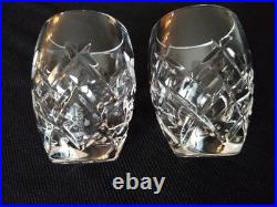 Waterford Crystal Shot Glasses Hand Blown Vintage Signed Classic 1oz Set of 2