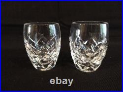 Waterford Crystal Shot Glasses Hand Blown Vintage Signed Classic 1oz Set of 2