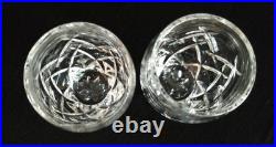 Waterford Crystal Shot Glasses Hand Blown Vintage Signed Classic 1oz Set of 2