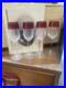 Waterford Crystal Simply Red Ruby Glass Cordials 2004 Set 4 Cordial 7 Glasses