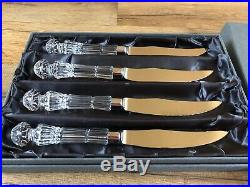 Waterford Crystal Steak Kitchen Knife Set of 4 Knives with Original Box