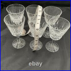 Waterford Crystal Stemware LISMORE Set of 6 Claret Wine / Juice Glasses 5.75