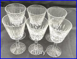 Waterford Crystal Stemware LISMORE Set of 6 Claret Wine / Juice Glasses 5.75