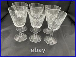 Waterford Crystal Stemware LISMORE Set of 6 Claret Wine / Juice Glasses 5.75