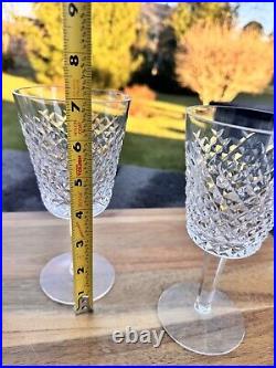 Waterford Crystal Stemware7 Alana Cut 8 Oz Water Goblets stem glassSet Of 3