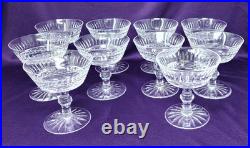 Waterford Crystal Tramore Tall Champagne Sherbet Glasses 4-1/2 Set of 10 EXC