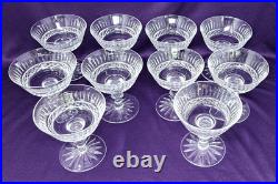 Waterford Crystal Tramore Tall Champagne Sherbet Glasses 4-1/2 Set of 10 EXC